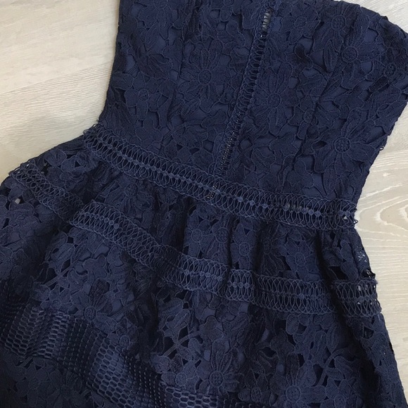 Romeo & Juliet couture blue prom, cocktail dress - Picture 4 of 8